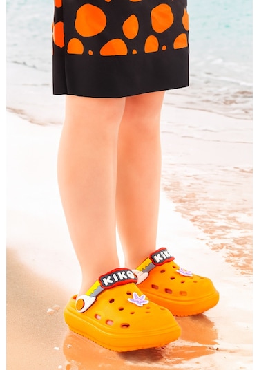 Kiko Kids Twg 755-1 Plaj Havuz Eva Kız Çocuk Terlik Turuncu