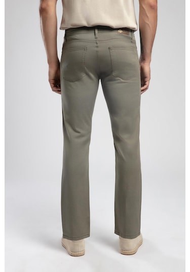 Lee Cooper Jagger Normal Bel Dar Kesim Düz Paça Haki Erkek Pantolon-19663 Haki