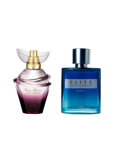 Avon Rare Flowers Night Orchid Kadın Parfüm EDP 50 ML + Elite Gentleman Reserve Erkek Parfüm EDT 75 ML
