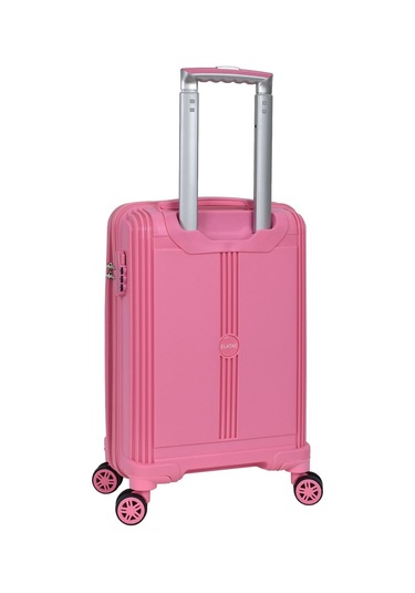 Elatae Premium Polipropilen Kabin Boy Kırılmaz Valiz Pembe V303 Pembe