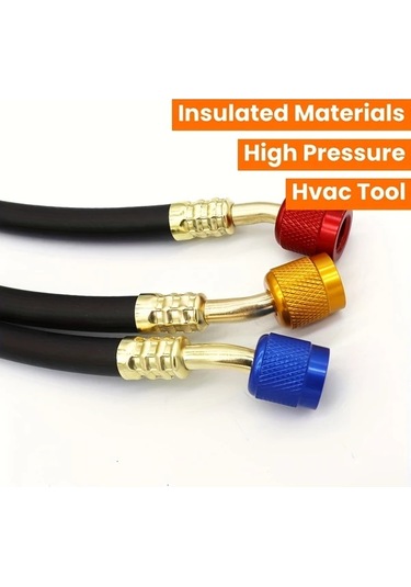 Dashanshop 3 Parça R410a R134a R32 Soğutucu Şarj Hortumu Seti B 1 1.5 2 3 Metre Hvac