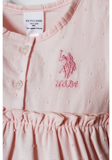 U.s. Polo Assn. Kız Bebek Pembe Tulum Pembe