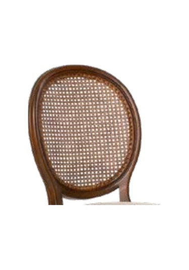 Bengimobilya Sandalye Zus018 Madalyon Hasır Model Kayın Torna Ayak Parlak Ce