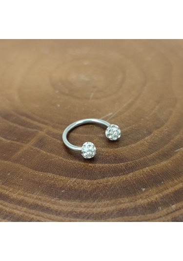 Aya Tasarım Çelik Kararmaz Şambala Halka Piercing