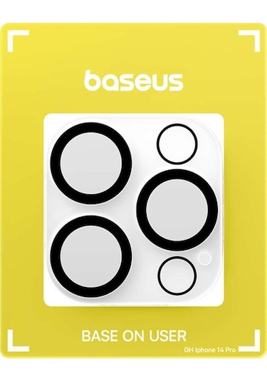 Baseus İphone 15 Pro-15 Pro Max Uyumlu Crystal Hd Kamera Koruyucu 2 Ade