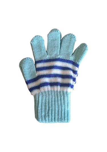 Kız Çocuk Eldiven Kırmızı 4-8 Yaş Su Yeşili