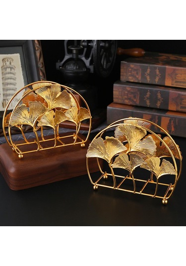 Suntek 2 Adet Demir Doku Tutucu Yaprak Şekli Bar Restoran Altın