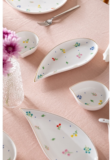 Emsan Daisy Porselen 32 Parça 6 Kişilik Kahvaltı Takımı Beyaz