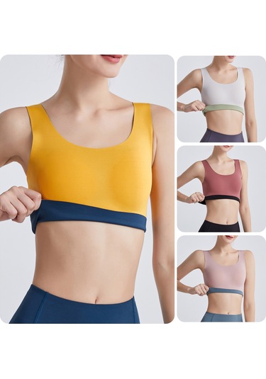 Skycity Kadınlar İçin Çift Yönlü Spor Sütyeni - Rahat Ve Destekleyici Yoga Atleti Açık Pembe Ve Mavi