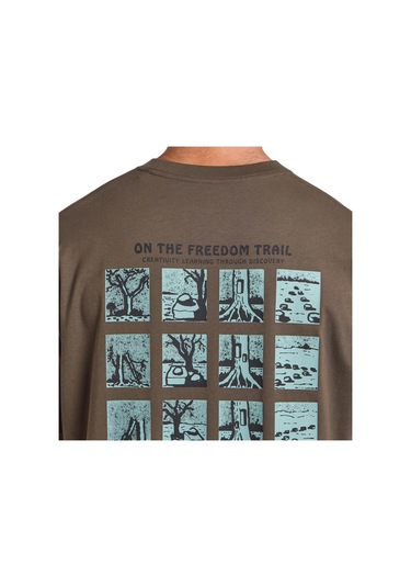 Jack Wolfskin Trailblazer Erkek Tişört Kahve Beji Bej