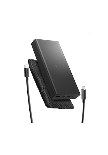 Spigen 20000 Mah Alüminyum Kasa 30w Usb-c + Usb-a Giriş / Çıkış Hızlı Şarj 3 Portlu Powerbank / 1 Metre Type-c Harici Kablolu Taşınabilir Şarj Cihazı + Taşıma Çantası Ea3020 Black Siyah Spigen 20000 Mah Alüminyum Kasa 30w Usb-c + Usb-a Giriş / Çıkış Hızlı Şarj 3 Portlu Powerbank / 1 Metre Type-c Harici Kablolu Taşınabilir Şarj Cihazı + Taşıma Çantası Ea3020 Black Siyah