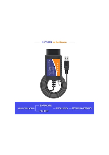 Elm327 Usb V1.5 Obd2 Araç Arıza Tespit Cihazı Ford Tam Uyumlu