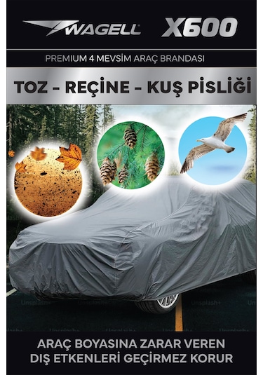 Tesla Model Y - X600 Klipsli 4 Mevsim Araba Brandası - Oto Çadır Örtü