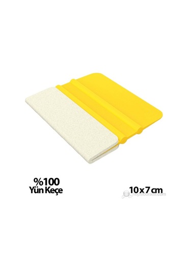 Yün Keçeli Kare Ragle Folyo Cam Filmi Çekme Aparatı Sarı