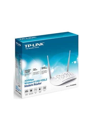 TP-Link TD-W9970 300 Mbps Kablosuz N Usb-Vdsl2-Fiber Modem Router