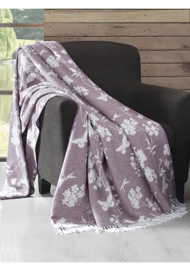 Pamuklu Tv Diz Battaniyesi Bahar Mürdüm