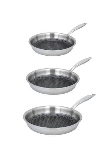 Emsan Pro Tri Ply 3'lü Çelik Tava Seti 20-24-28 Cm