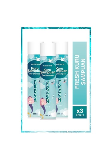 Watsons Fresh Kuru Şampuan 3 x 200 ML