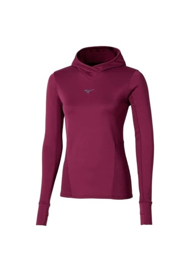 Active Warm Kadın Kapüşonlu Yarım Fermuarlı Rüzgarlık Bordo Çok Renkli