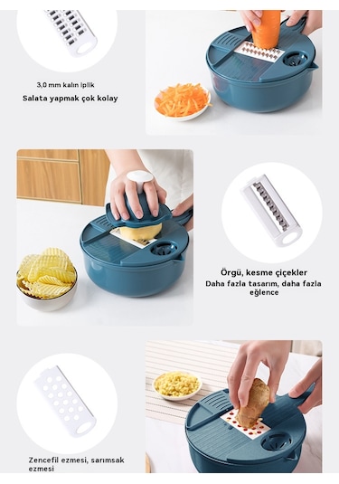 Sw Gelecek Çok Fonksiyonlu Sebze Kesici Mutfak Ev Dilimleme, Parçalama Ve Soyma Makinesi
