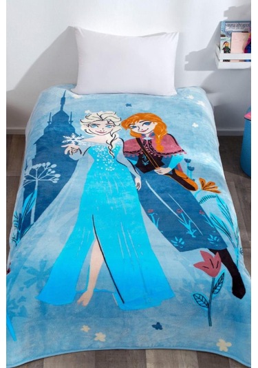 Frozen Lisanslı Tek Kişilik Battaniye Çok Renkli