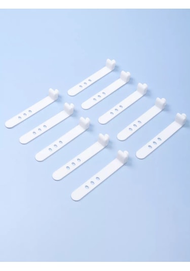 Wallard 10 Adet Beyaz Silikon Kablo Kelepçeleri 226957146