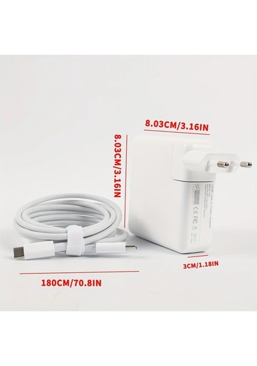 Honeybeeshop Pd-100w 100w Pd Hızlı Şarj Adaptörü Eu Standart Type C Girişli Telefon Tablet Laptop Şarj Cihazı Altın