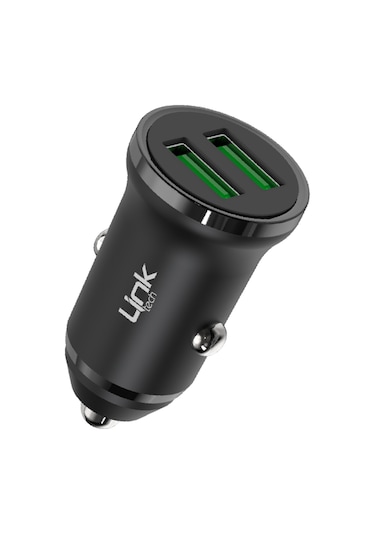 Linktech C483e 12w 2x Usb + Type-c Usb Kablo Araç İçi Şarj Aleti Set Siyah