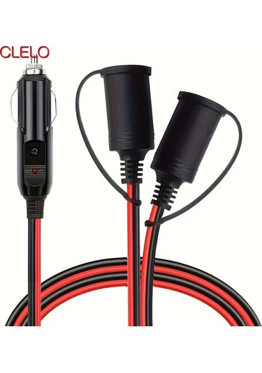 Oldfriend Clelo 15a Sigortalı 2'li Çakmak Çıkışı 16awg Bakır Kablo 6ft Araç Şarj Splitter