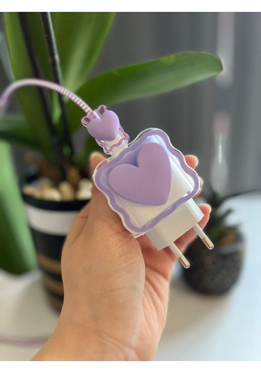 Şarj Başlığı Ve Kablo Koruyucu 4'lü Set Iphone Uyumlu 6 Ay Belirtilmemiş Mor Belirtilmemiş