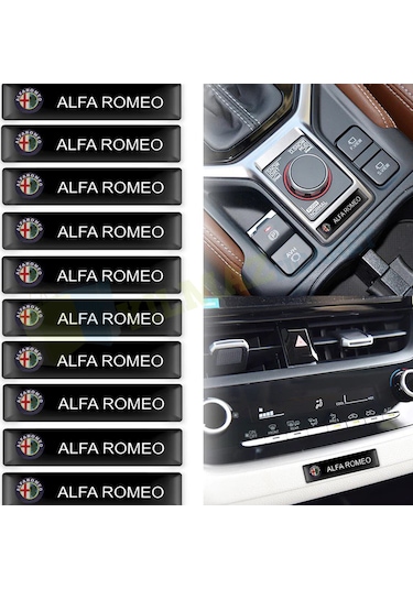 Alfa Romeo Logo Kapı Kolu Torpido Ayna Damla Sticker Etiket