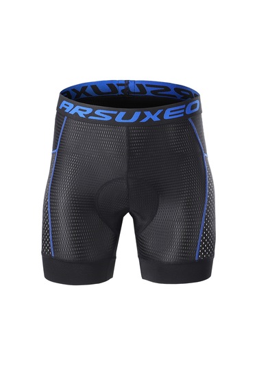 Arsuxeo Erkekler Bisiklet İç Giyim Şort 5d Jel Yastıklı Xl Mavi