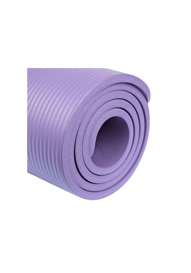 Woqes Konforlu Ve Kaymaz Nbr Yoga Matı 10 Mm Kalınlık Ekstra Destekli Ve Dayanıklı Tasarım Mor