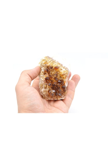 Hakiki Doğal Sitrin Taşı Kaya Parçası 431 Gram Sitrin Taşı