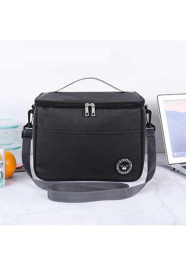 Siyah Sofieles Piknik Yalıtımlı Öğle Yemeği Kutusu Taşınabilir Soğutmalı Çanta Büyük Kapasiteli Su Geçirmez Öğle Yemeği Çantası Piknik Çantası L Siyah