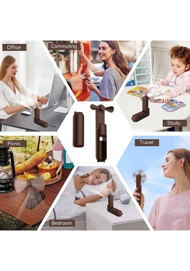 Fortunelane Soğutucu + Powerbank + Fener Çift Fonksiyonlu Usb Cepli Fan, Taşınabilir Dış Mekan Klima