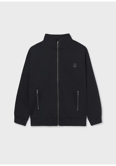 Mayoral Erkek Çocuk Fermuarlı Sweatshirt 7420 Siyah