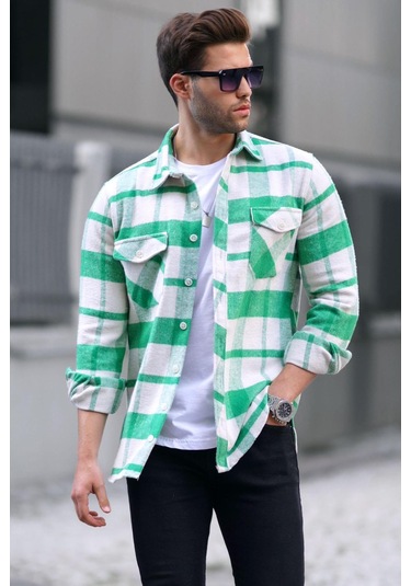 Madmext Yeşil Regular Fit Oduncu Gömlek 4950 Yeşil