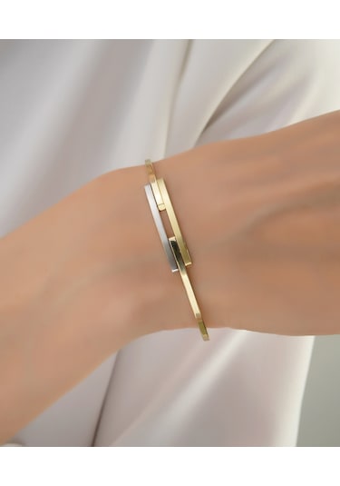 2 Sıra Kaburga Altın Kelepçe Bilezik