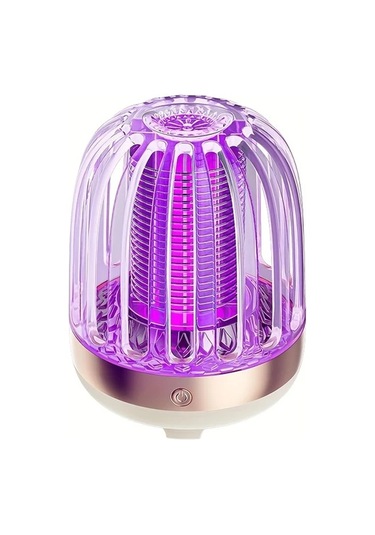 Motion003 Bej 2 İn 1 Usb Sarj Edilebilir Sivrisinek Oldurucu Lamba 360 Uv Sivrisinek Kovucu Sessiz Tasinabilir Ic Dis Mekan Elektrikli Bocek Lambasi