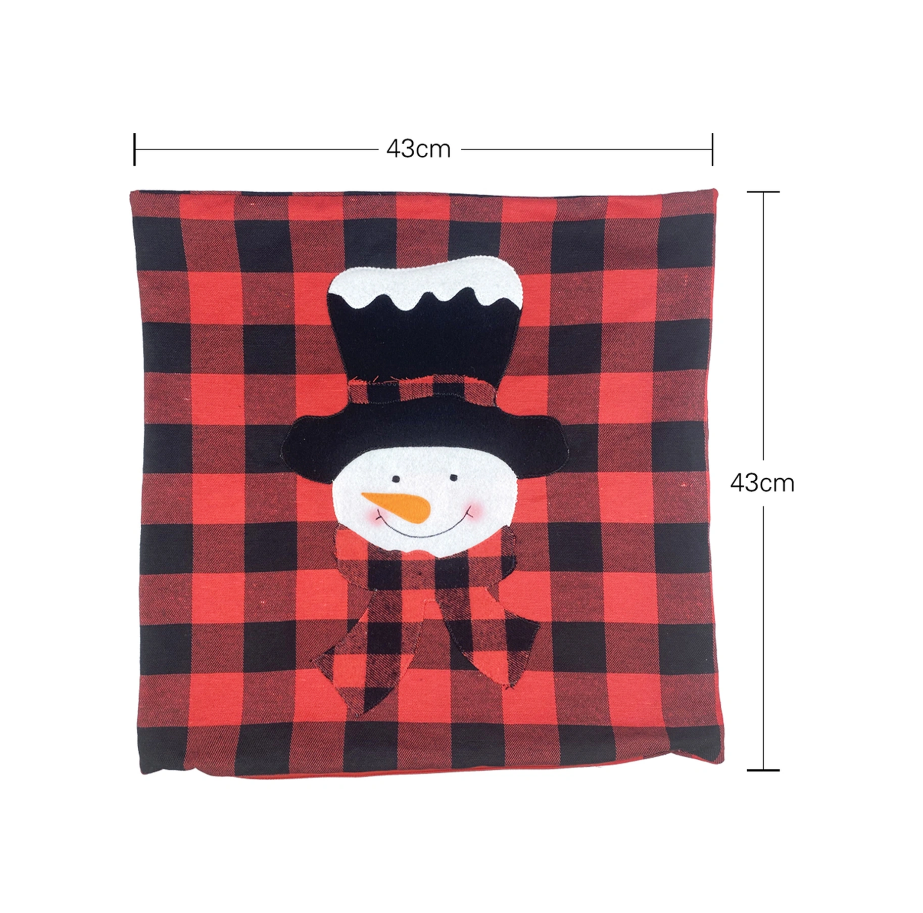 Fosenze Kare Desenli Keten Yastık Kılıfı - Kar Tanesi Desenli, 43x43 Cm, Çok Renkli Seçenekler Multicolor