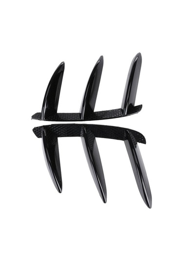 Novahub Mercedes Benz W176 A200/250/260/45 İçin Arka Tampon Spoiler Difüzör Kanalları Siyah 2 Adet