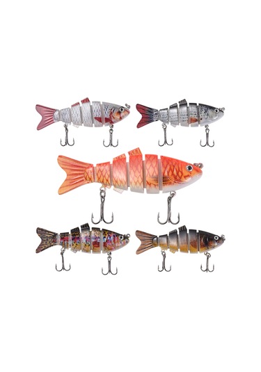 Yuntech01 Tomshoo 6 Bölmeli Gerçekçi Yüzme Hareketli 10cm 16g Sazan Yem Oltası