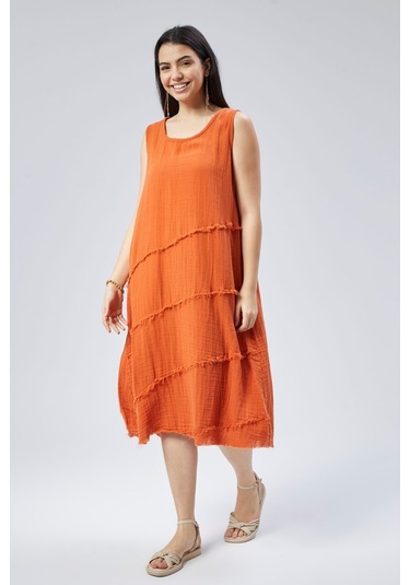 Muslin Elbise Yazın Vazgeçilmesi Kiremit