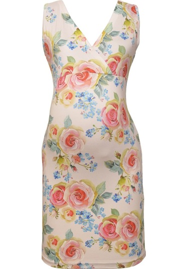 Luvmabelly Maternity 5501 Çiçekli Lohusa Emzirme Elbise-çok Renkli