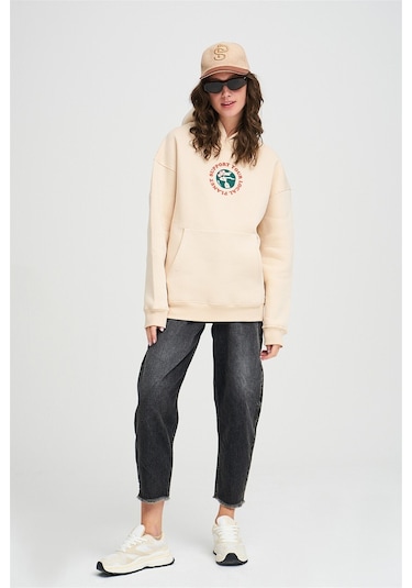 Hırsch Unisex Support Your Planet Sweatshirt Taş Gri