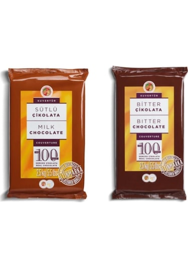 Altınmarka Sütlü Bitter Kuvertür Çikolata 2 x 2500 G