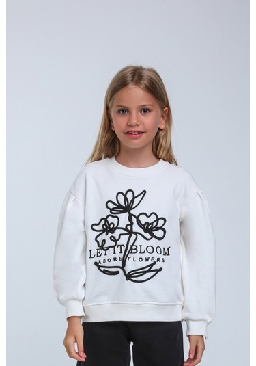 Xo Kids Kız Çocuk Sweatshirt 5-9 Yaş 35855 Beyaz