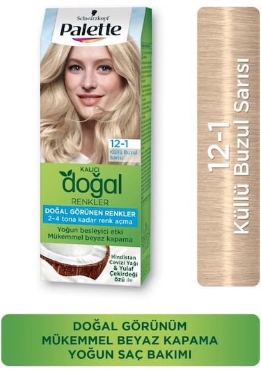 Palette Kalıcı Doğal Renkler Saç Boyası 12 - 1 Küllü Buzul Sarısı X