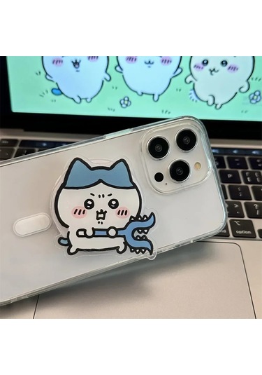 Goldenqian Ins Kore Sevimli Komik Karikatür Magsafe Manyetik Telefon Tutma Tok Standı Iphone 16 S25 Kablosuz Şarj Kutusu Katlanabilir Tutucu Q Q